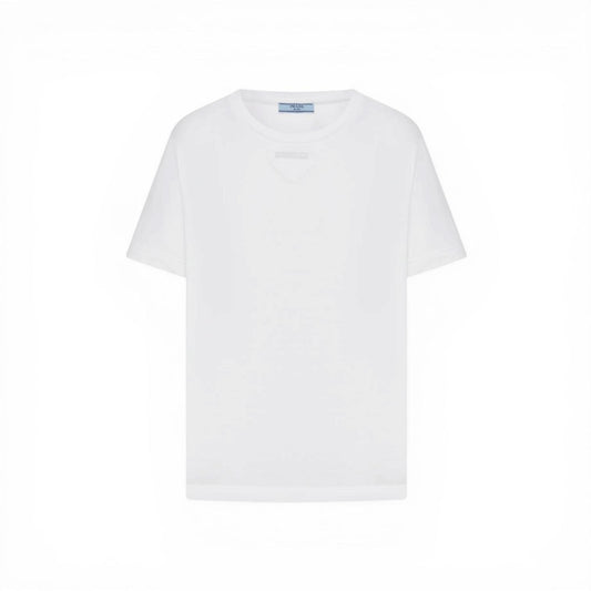 Prada T-shirt Abito in Jersey di Cotone con Ricamo