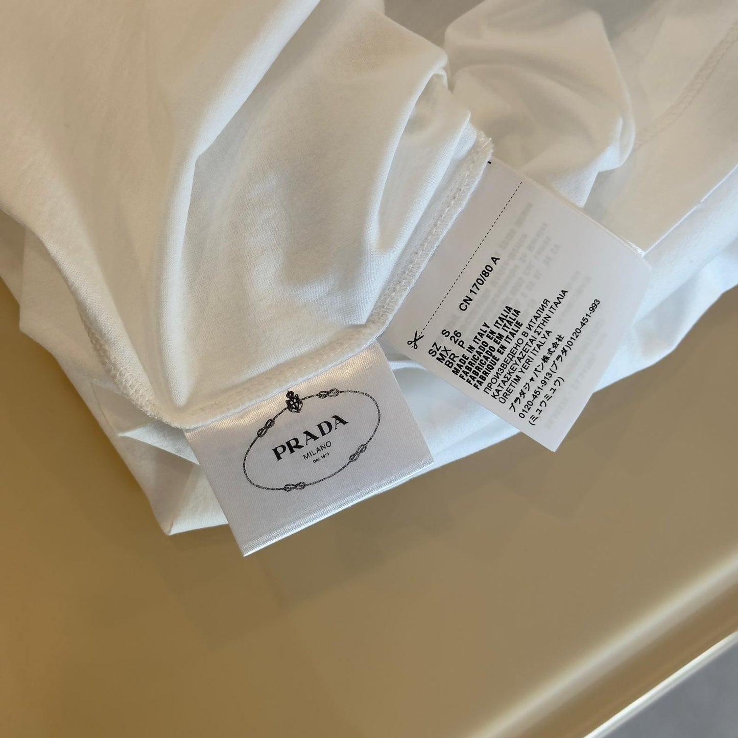 Prada T-shirt Abito in Jersey di Cotone con Ricamo
