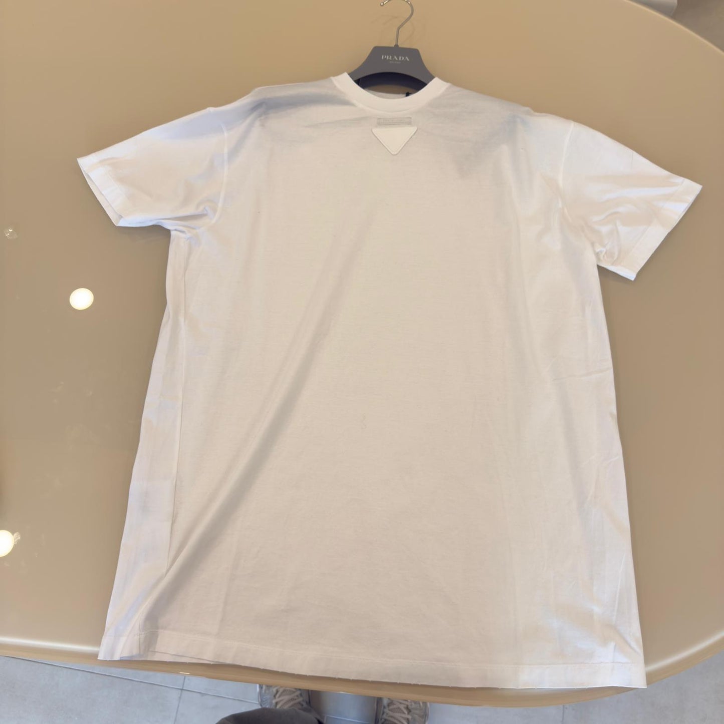 Prada T-shirt Abito in Jersey di Cotone con Ricamo