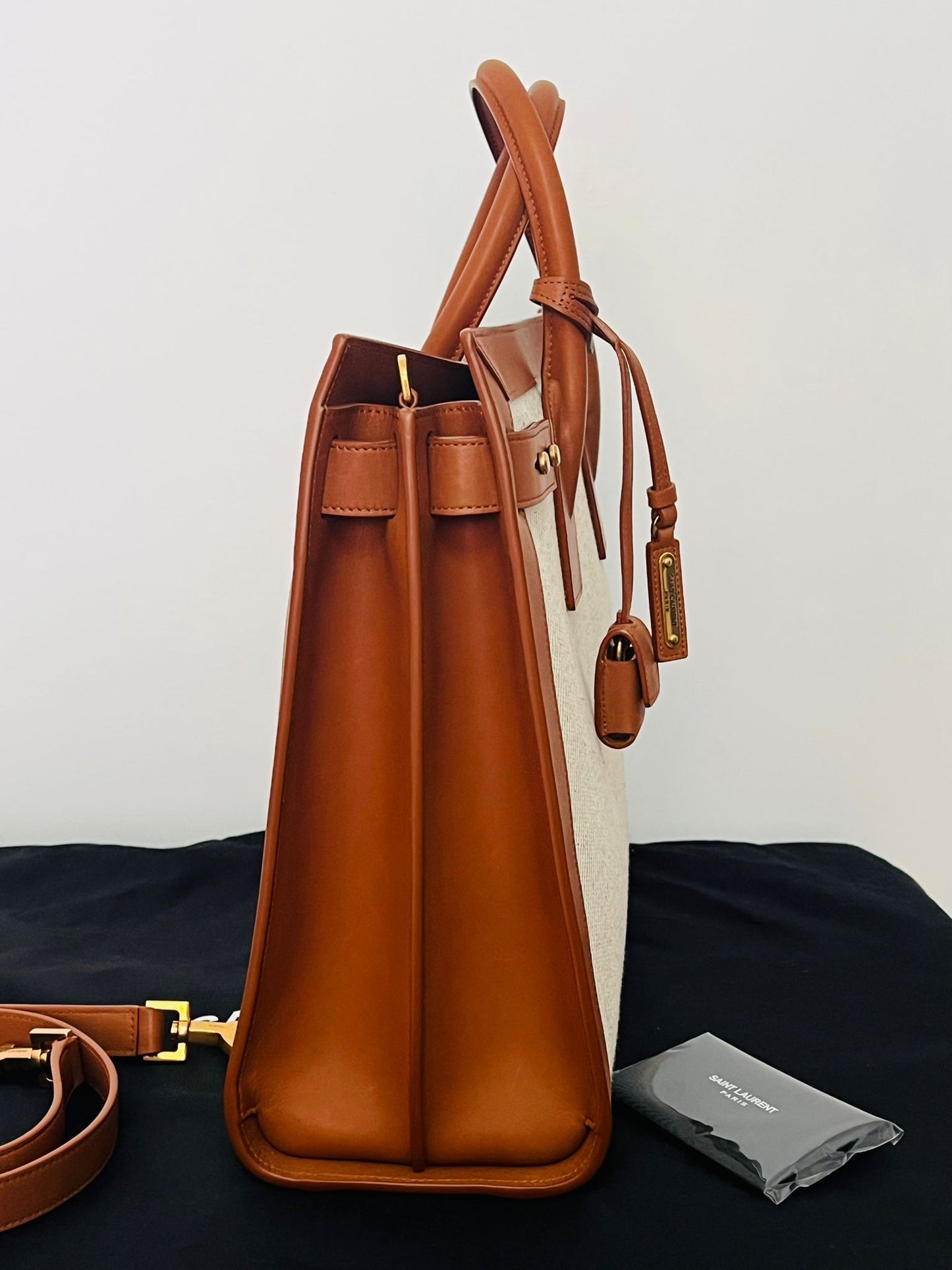 Saint Laurent Sac De Jour Large in pelle e tela