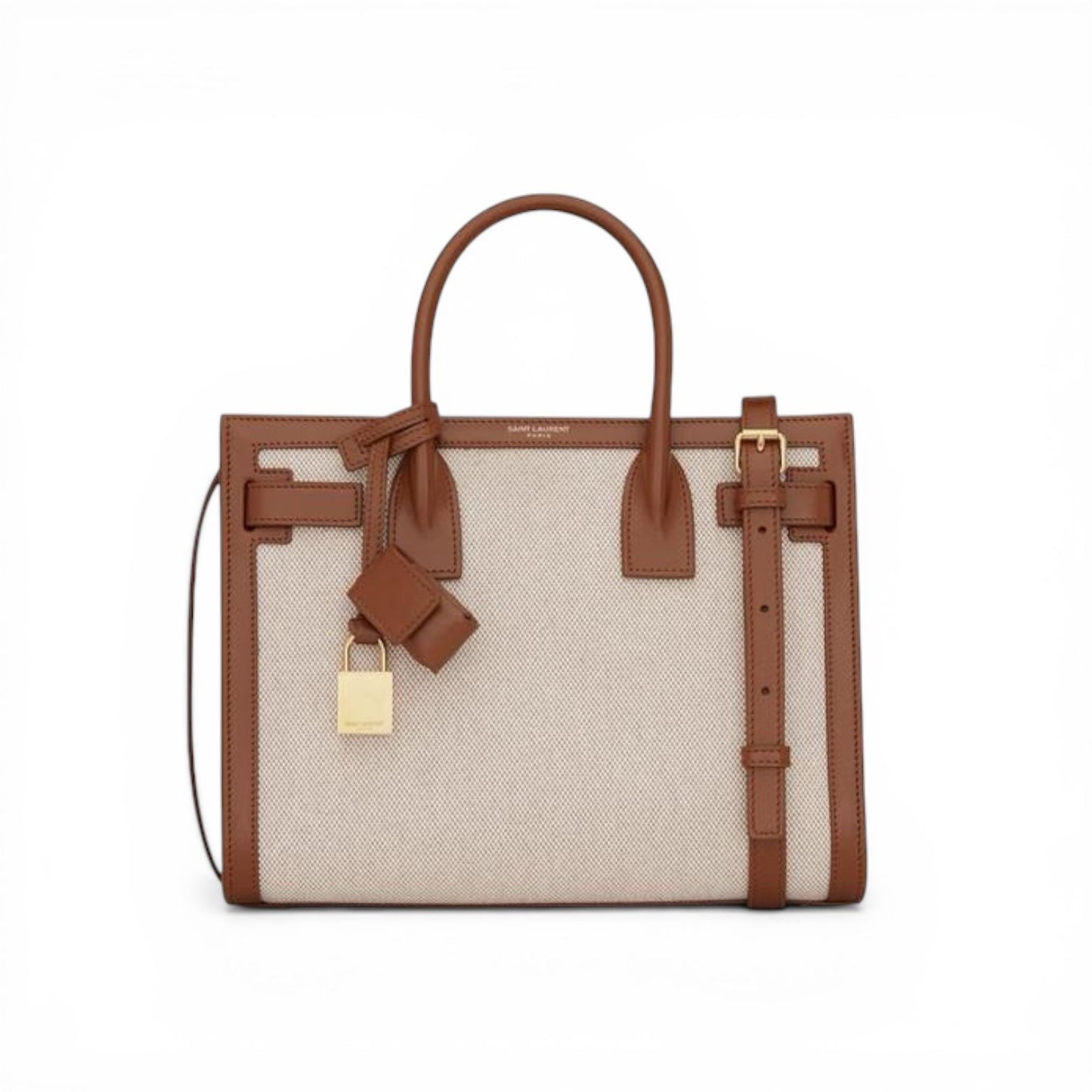 Saint Laurent Sac De Jour Large in pelle e tela