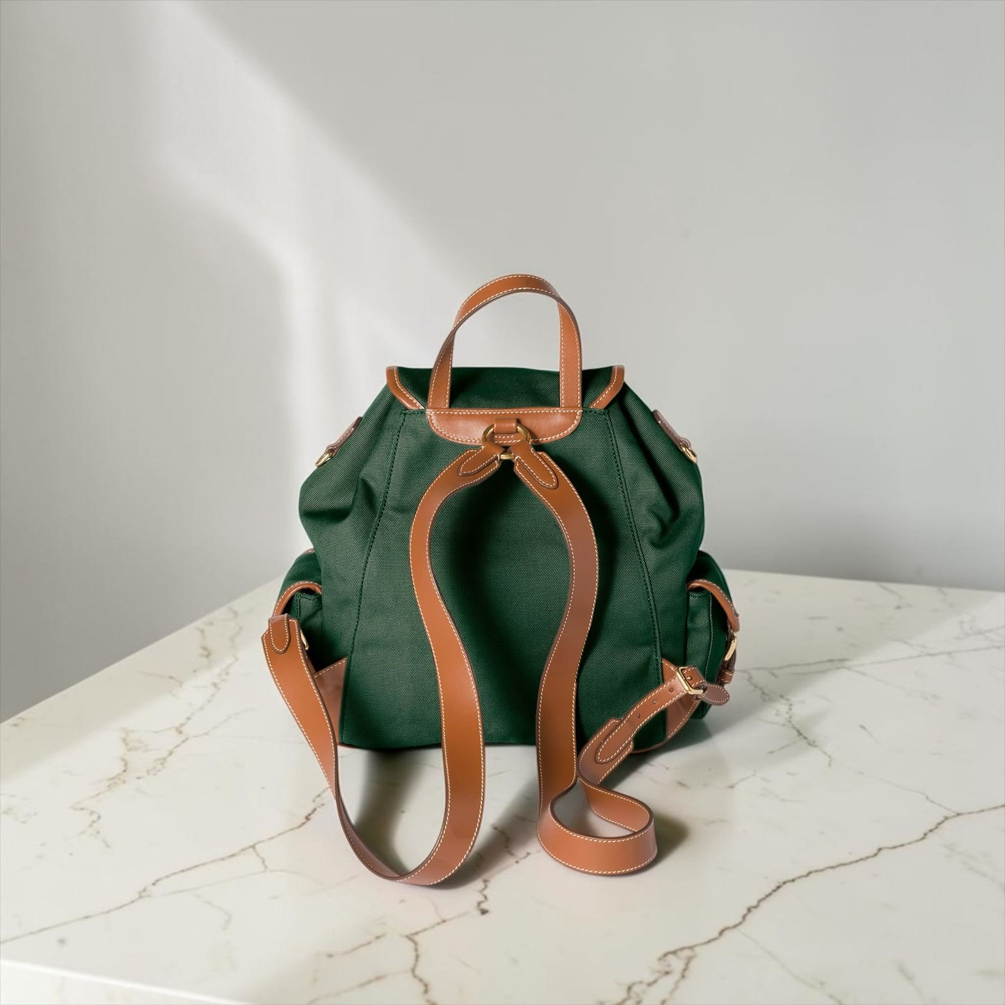 Miu Miu Zaino in Canvas e Pelle