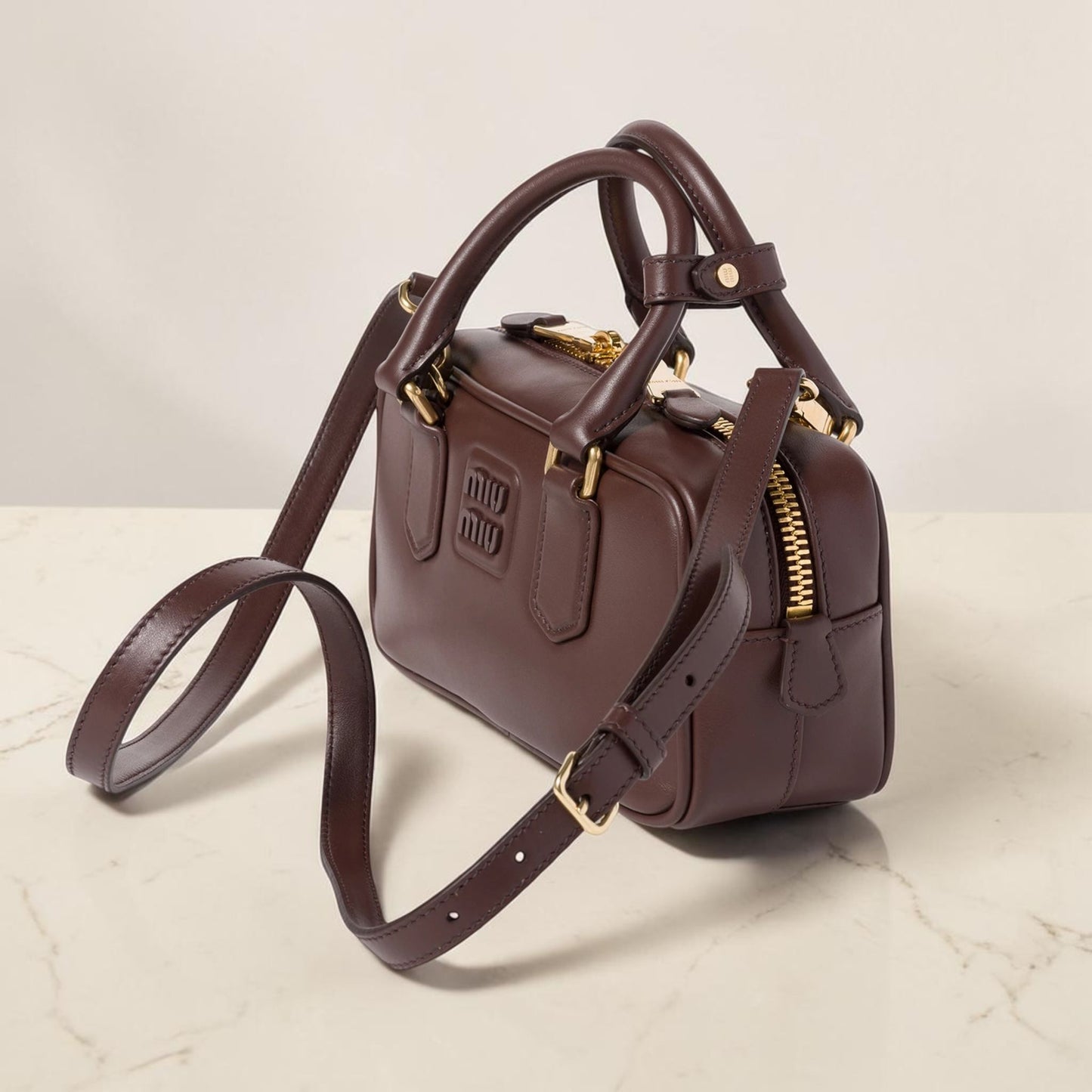 Miu Miu Borsa Arcadie Regular Marrone