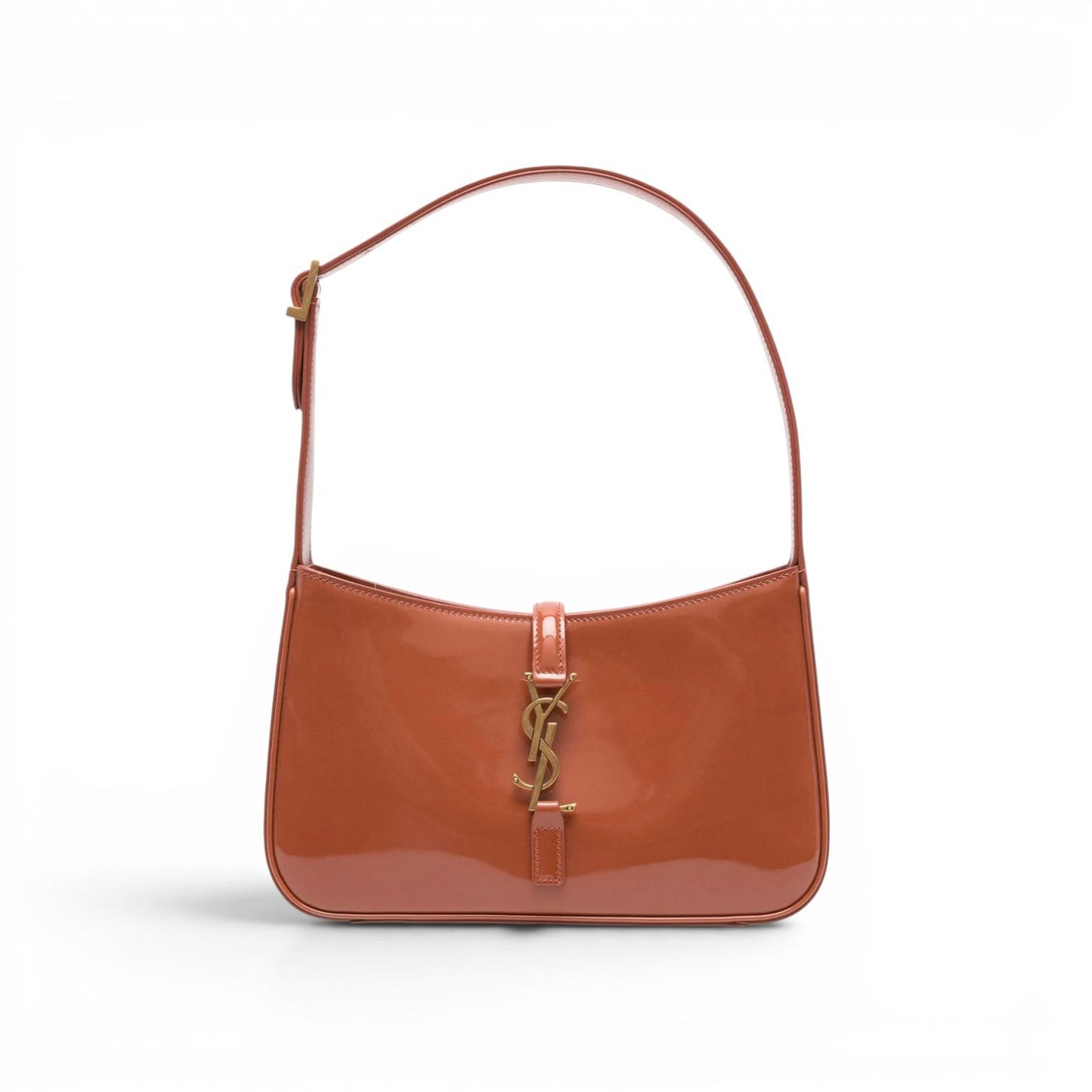 Saint Laurent Le 5 à 7 Shoulder Bag in vernice cognac