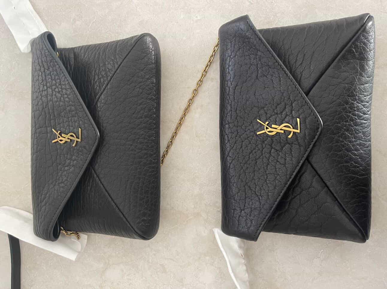 Saint Laurent Cassandre Envelope Pouch con catena