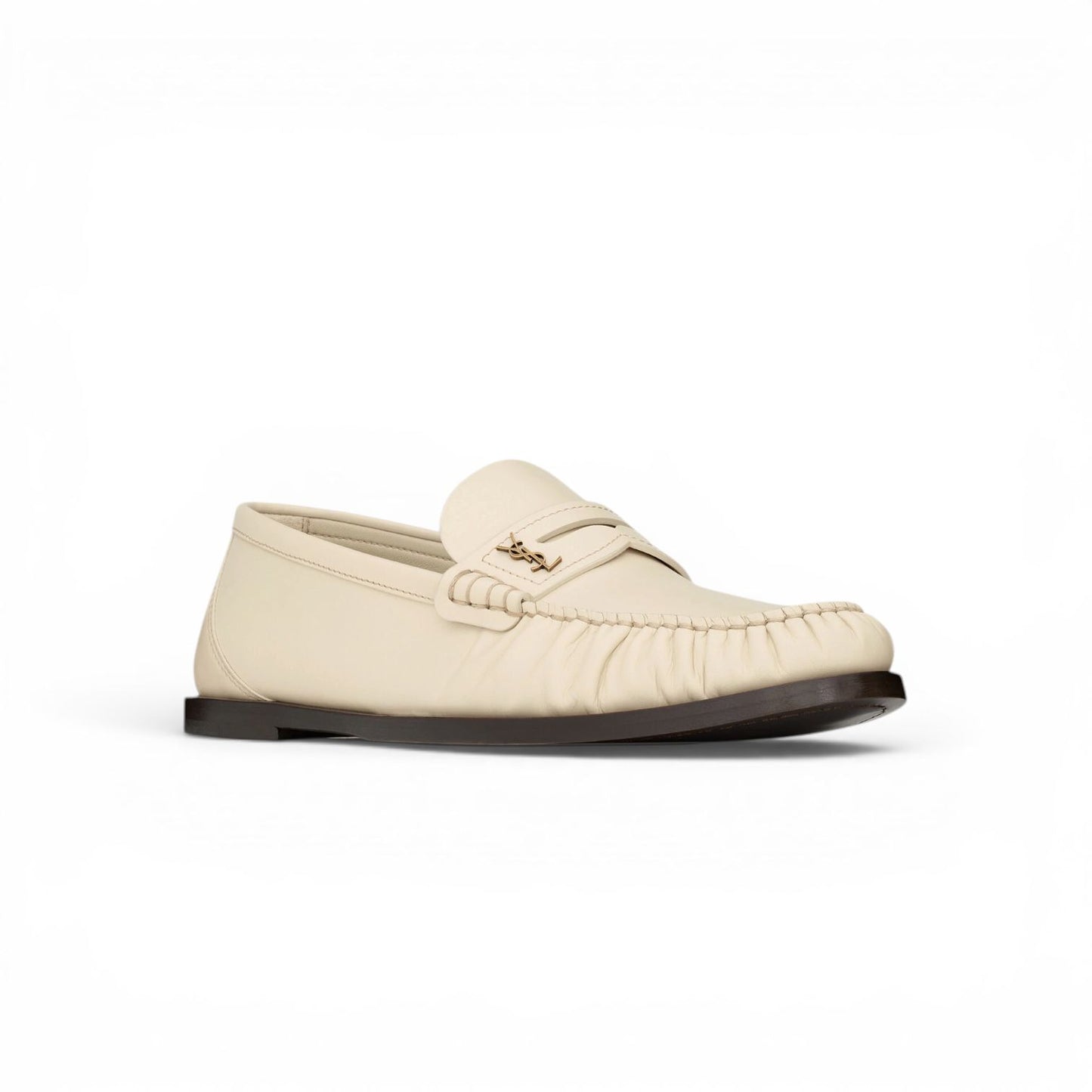 Saint Laurent Mocassini in pelle beige