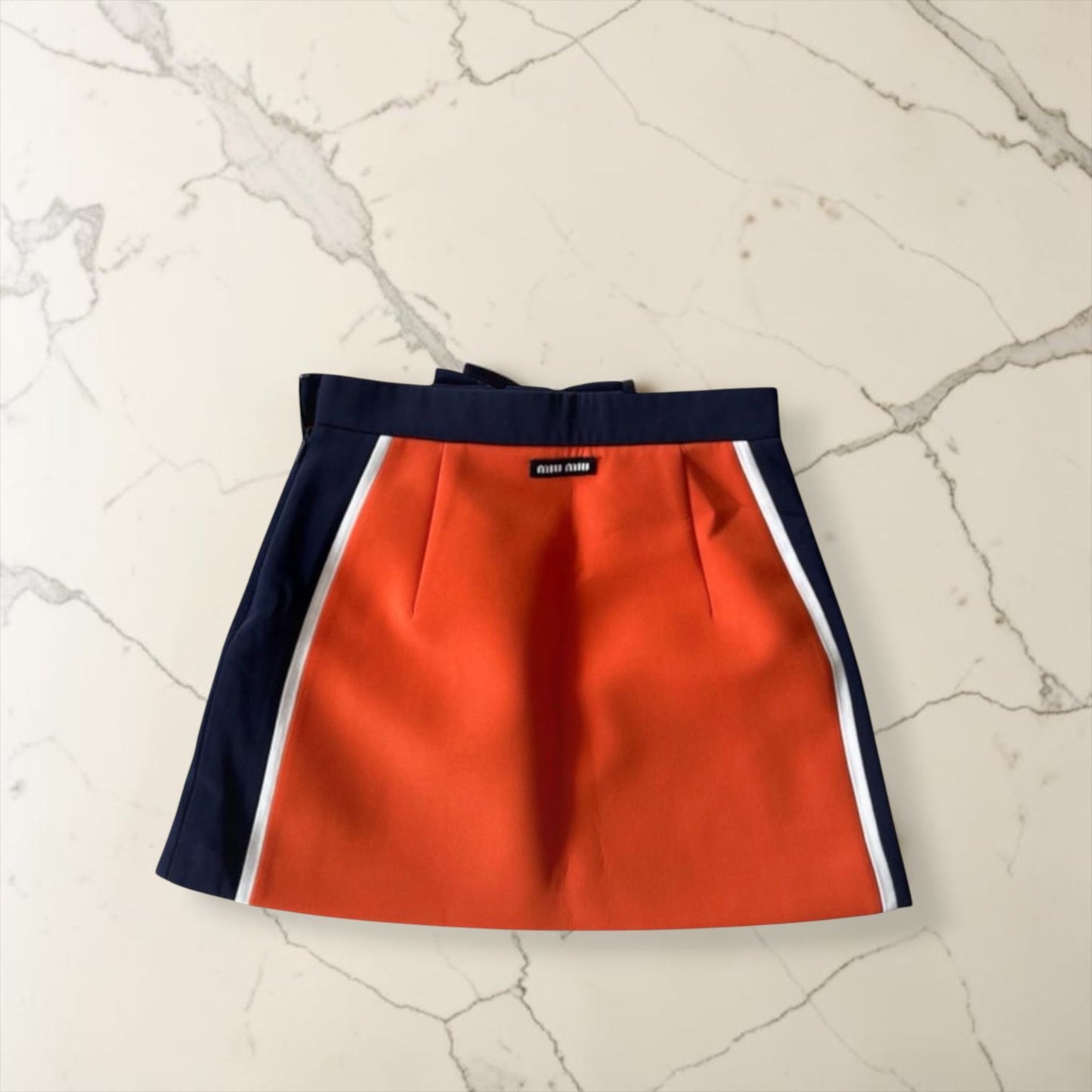 Miu Miu gonna arancione con fiocco