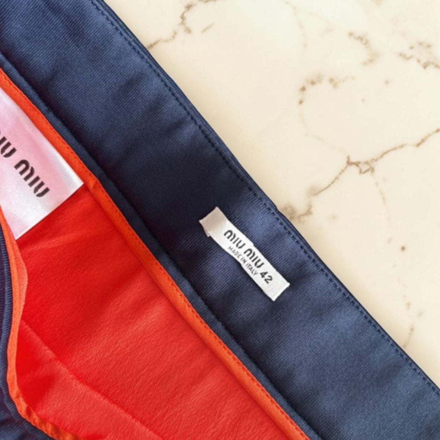 Miu Miu gonna arancione con fiocco