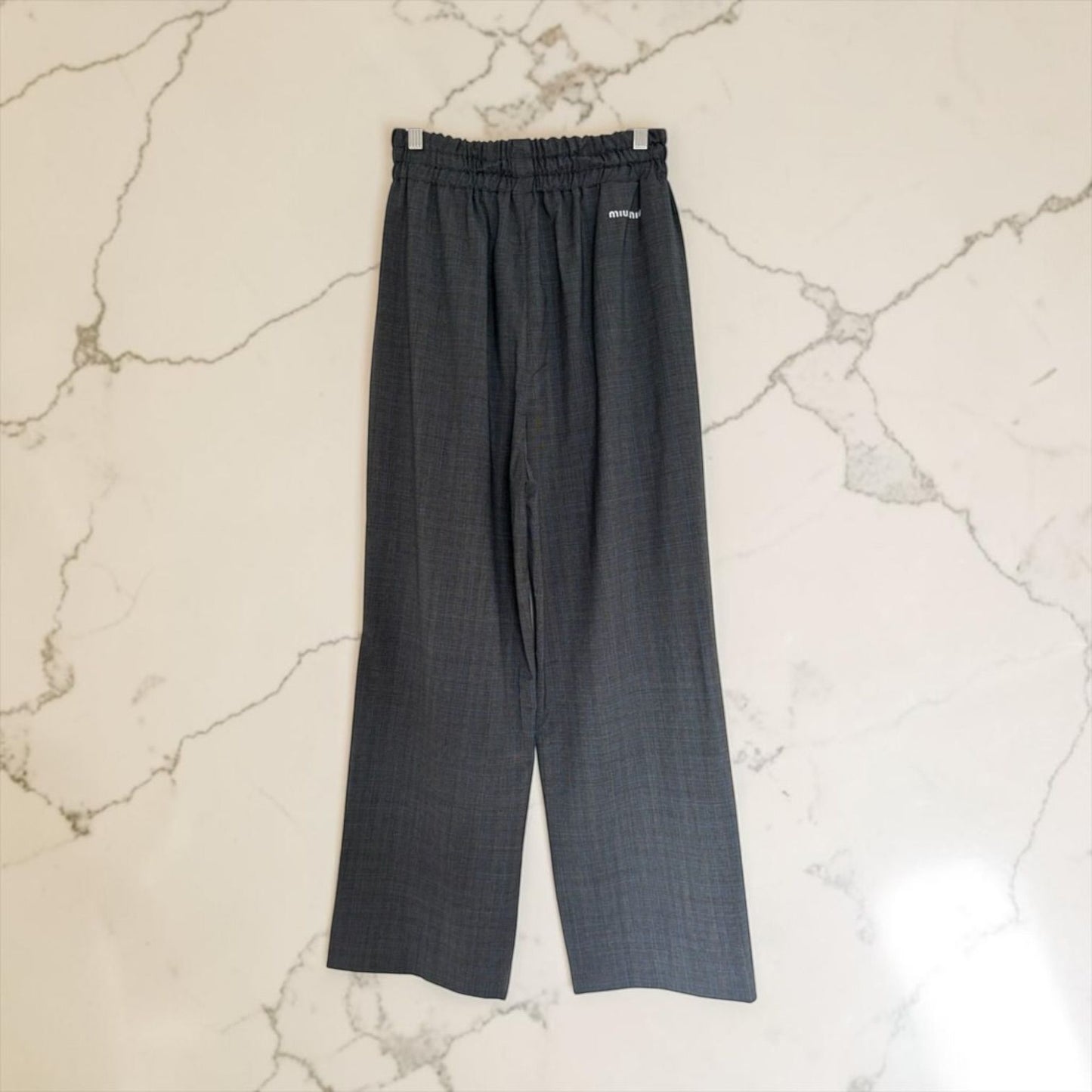 Miu Miu pantaloni grigio a scacchi
