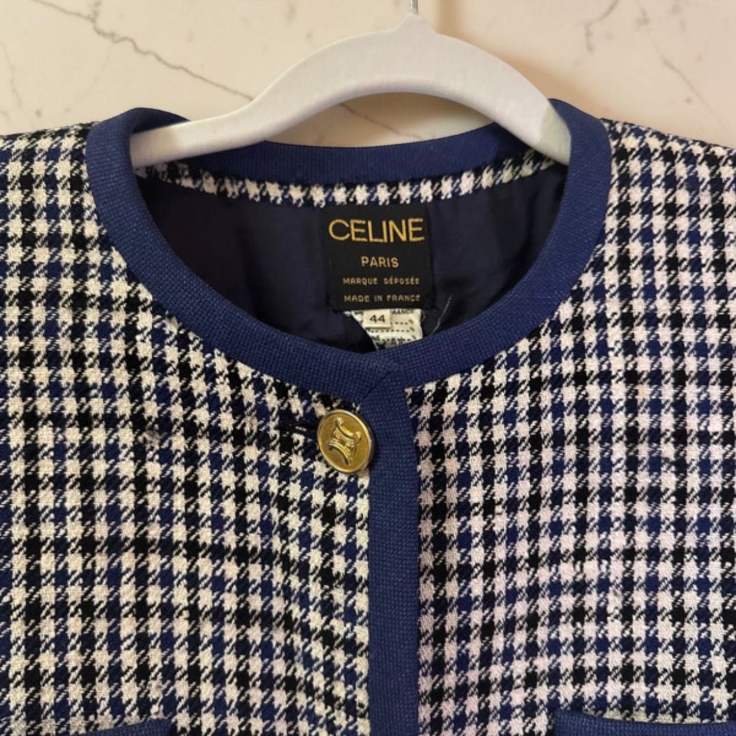 Celine giacca con dettagli blu
