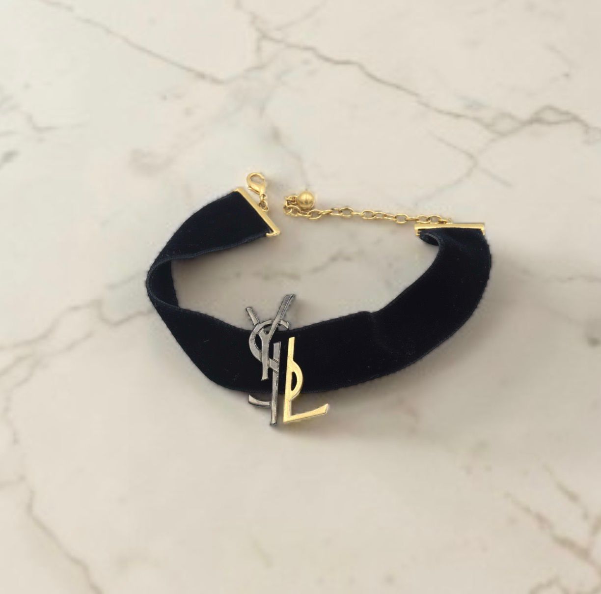 Saint Laurent collana in velluto