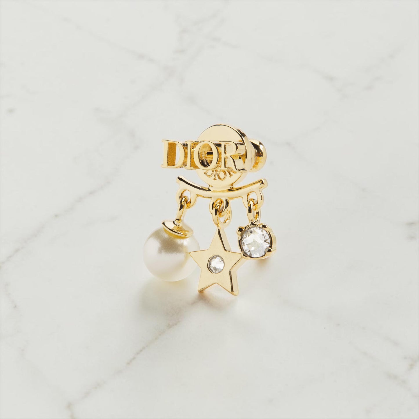 Dior orecchini oro & bianco