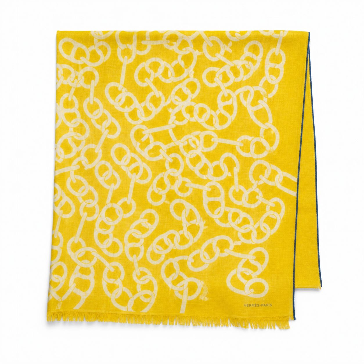 Hermès foulard in cotone giallo