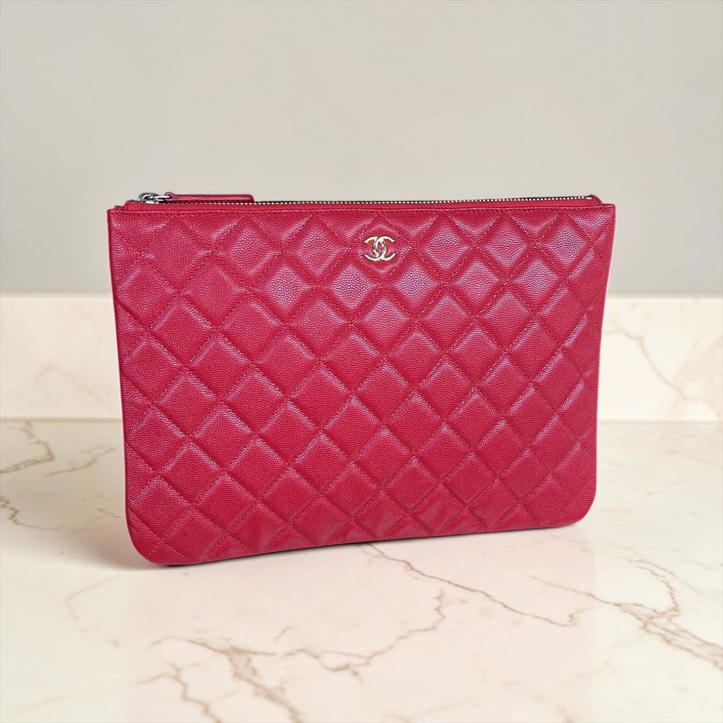Chanel pochette di colore rosso