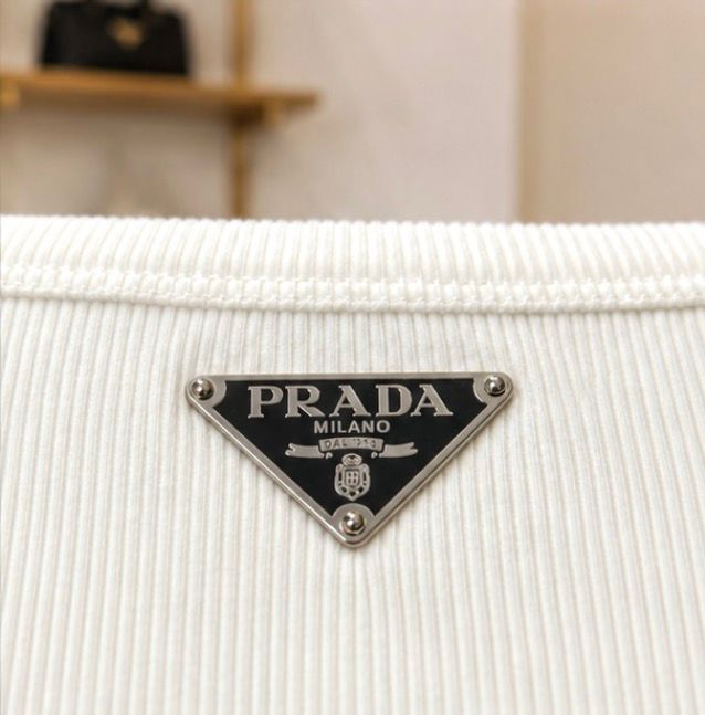 Prada Canotta Bianca in Cotone -PREORDER