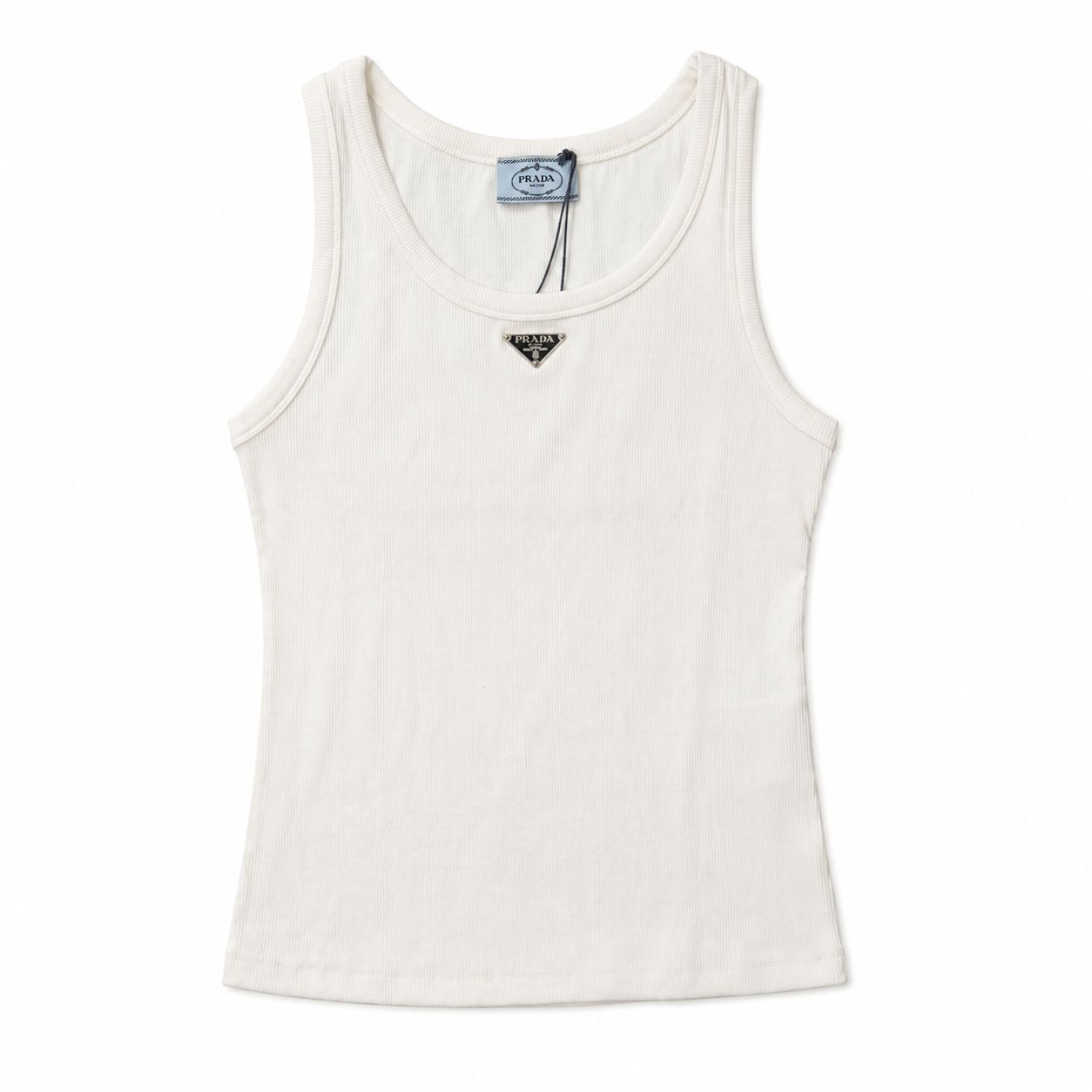 Prada Canotta Bianca in Cotone -PREORDER