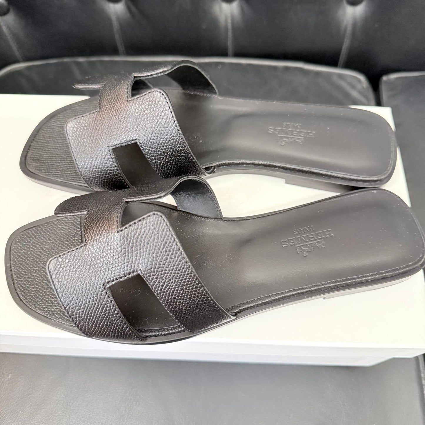 Hermès sandali Oran nero