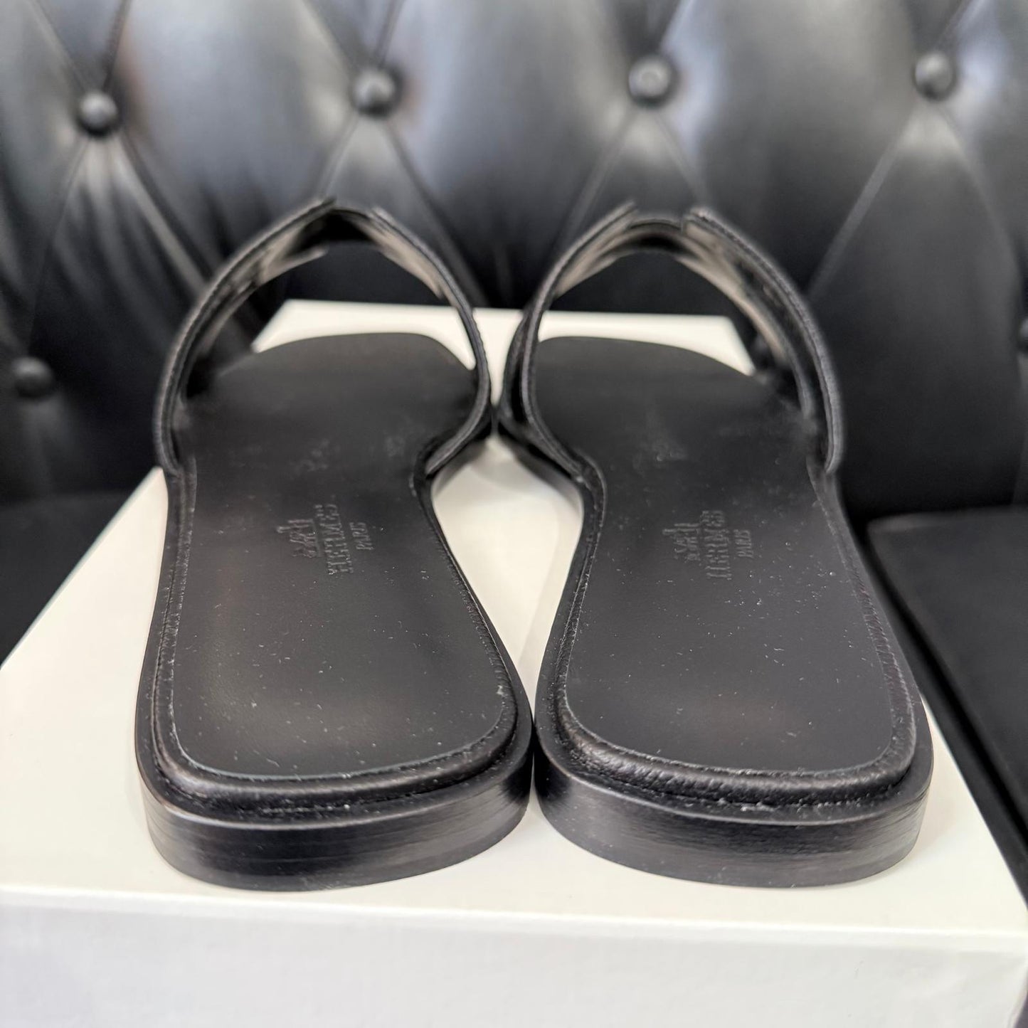 Hermès sandali Oran nero