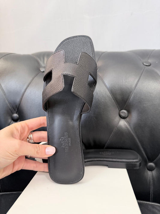 Hermès sandali Oran nero