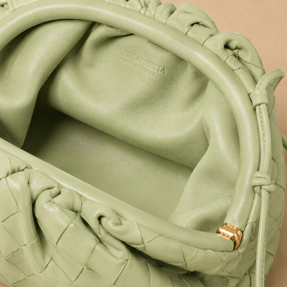 Bottega Veneta Mini Pouch Intrecciata verde lime