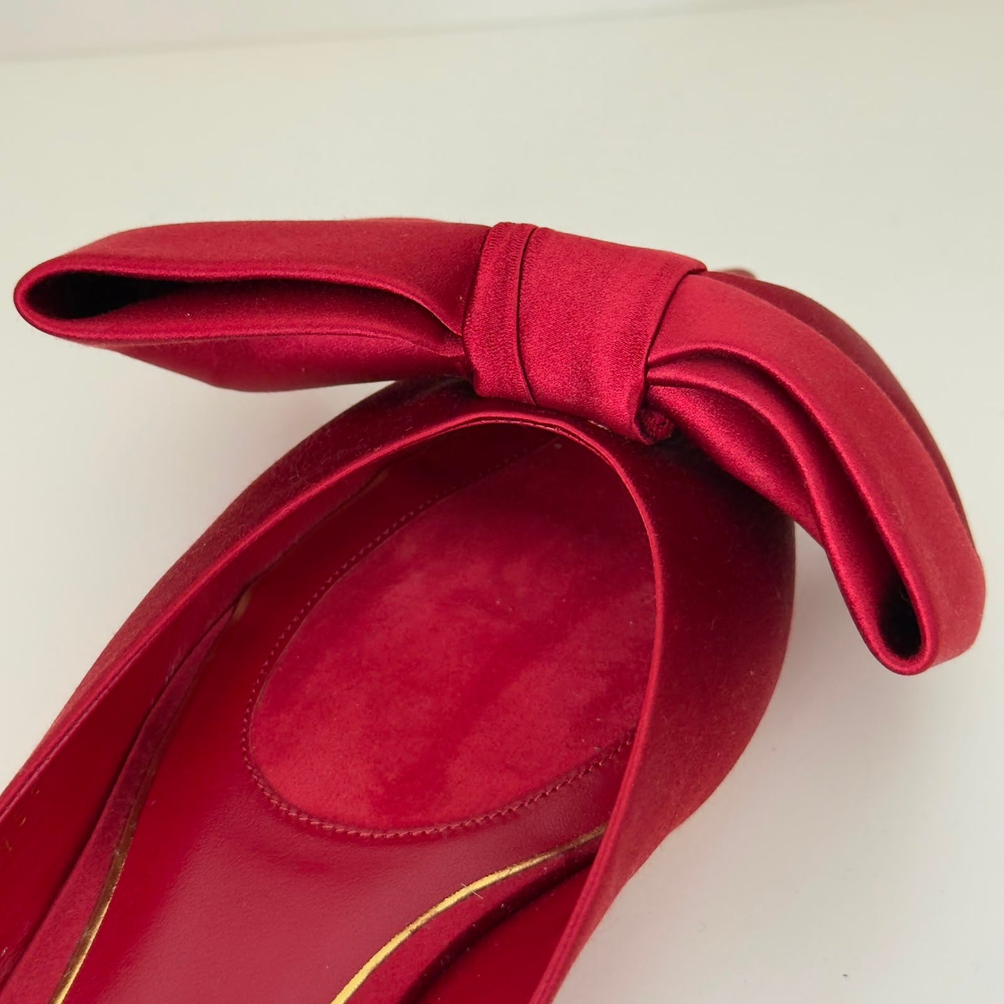 Valentino Mules flat con fiocco in rosso