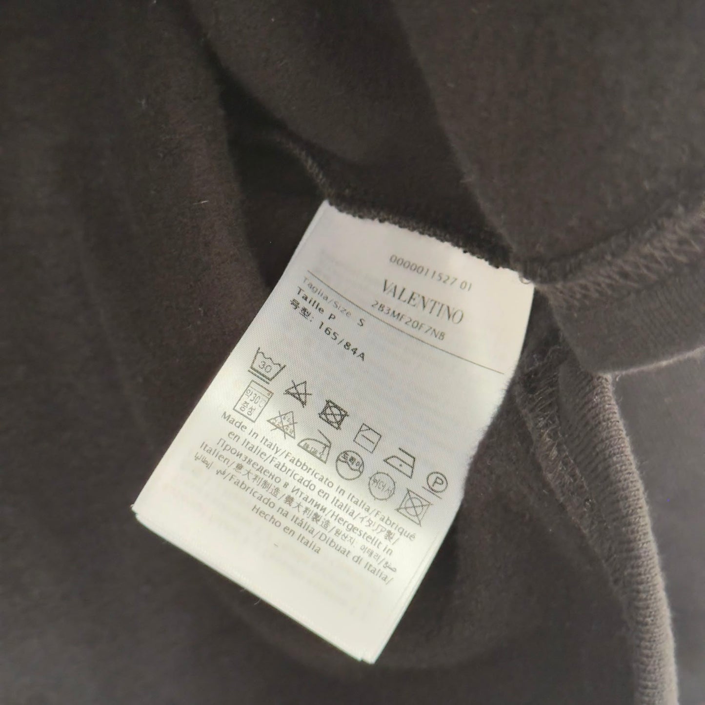 Valentino felpa cropped nera