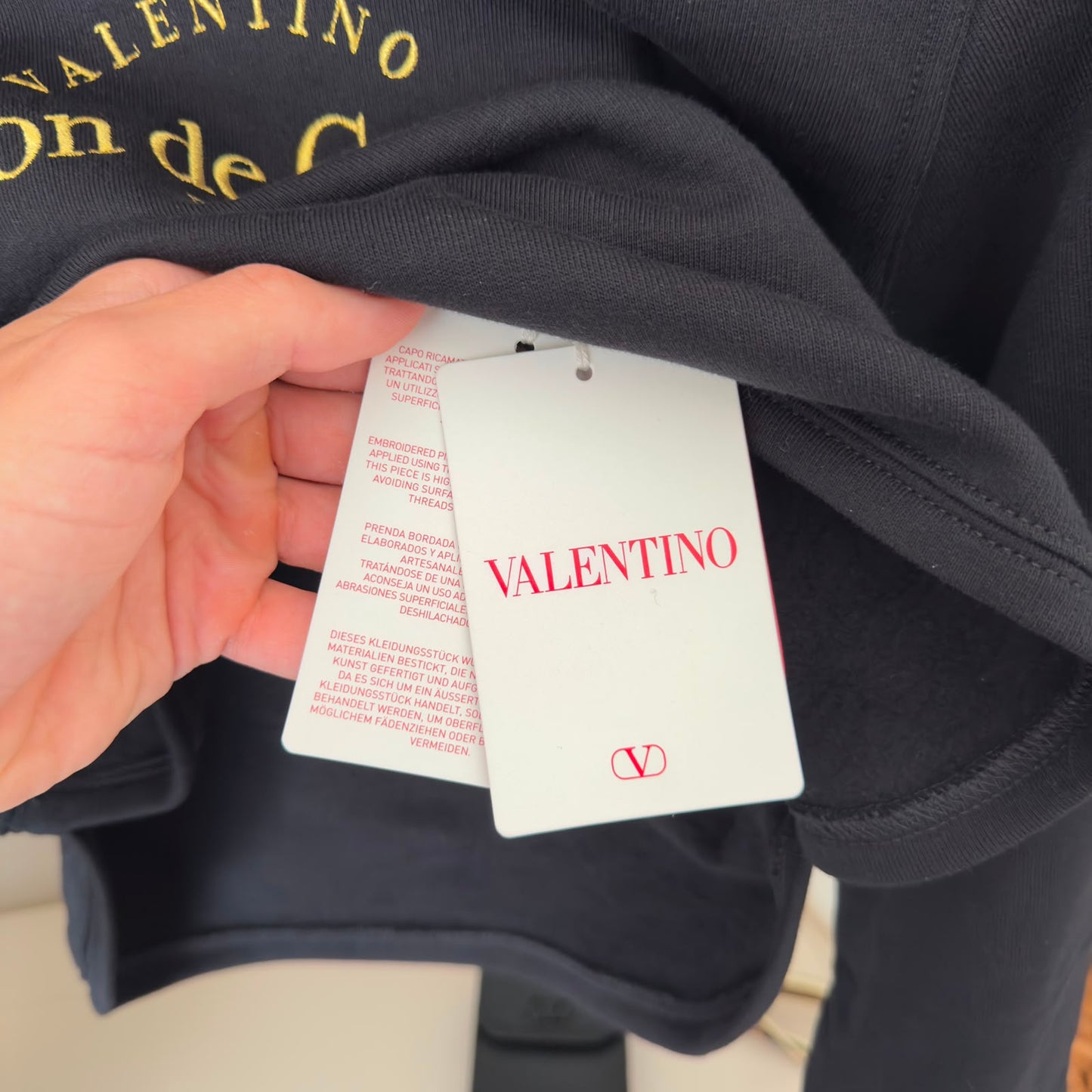 Valentino felpa cropped nera