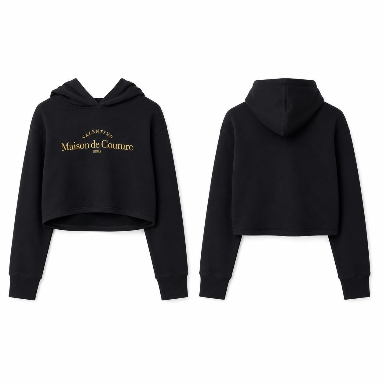 Valentino felpa cropped nera
