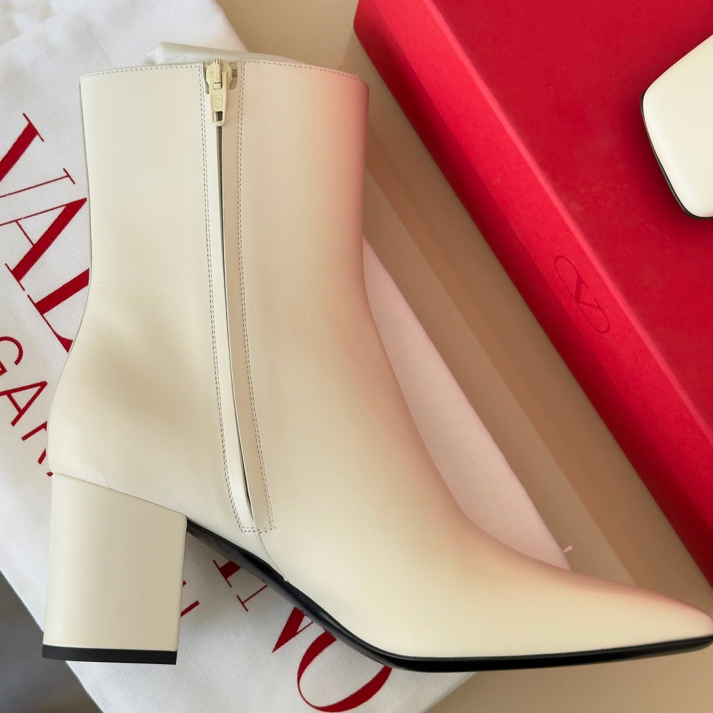 Valentino White Ankle boots
