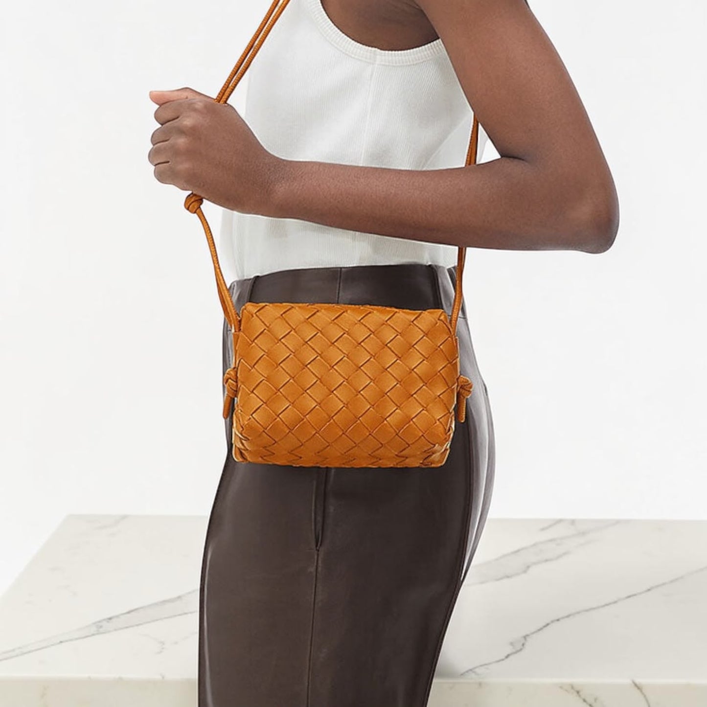 Bottega Veneta Mini Loop Cuoio