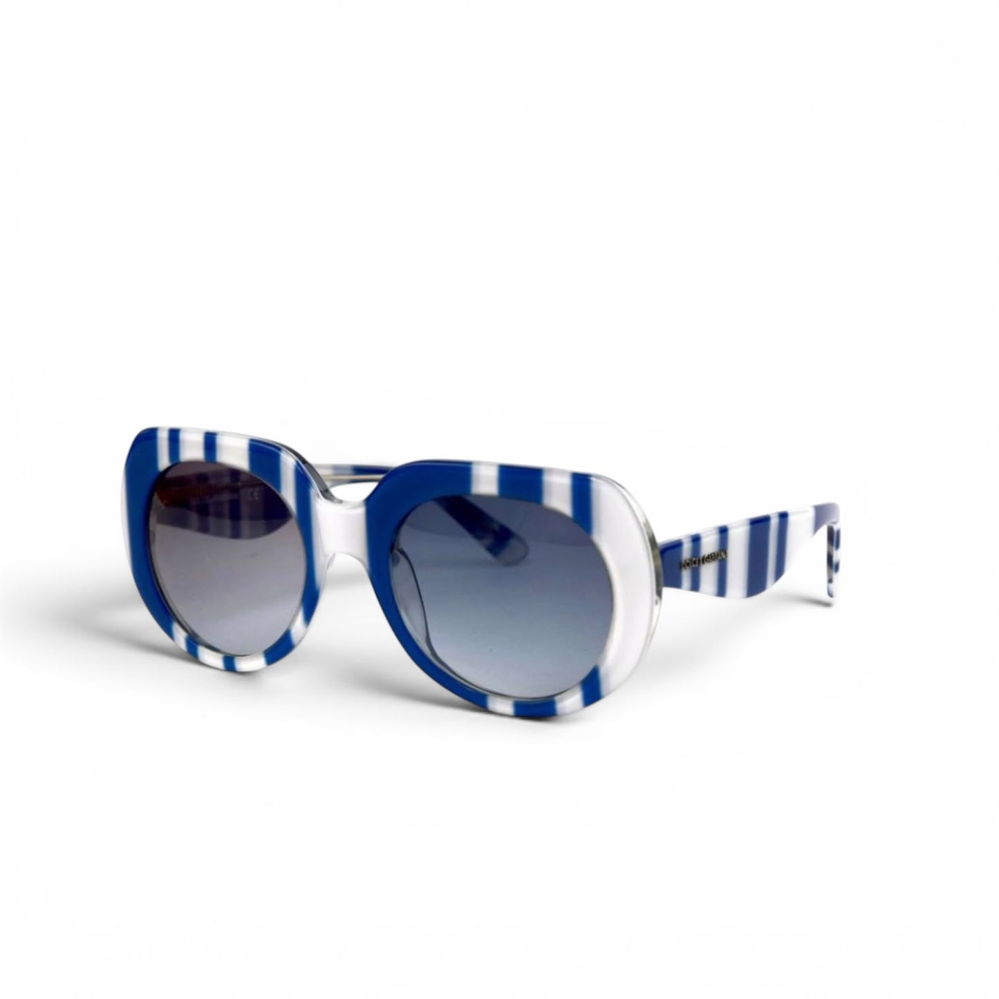 Dolce & Gabbana Occhiali da Sole Righe Blu e Bianche