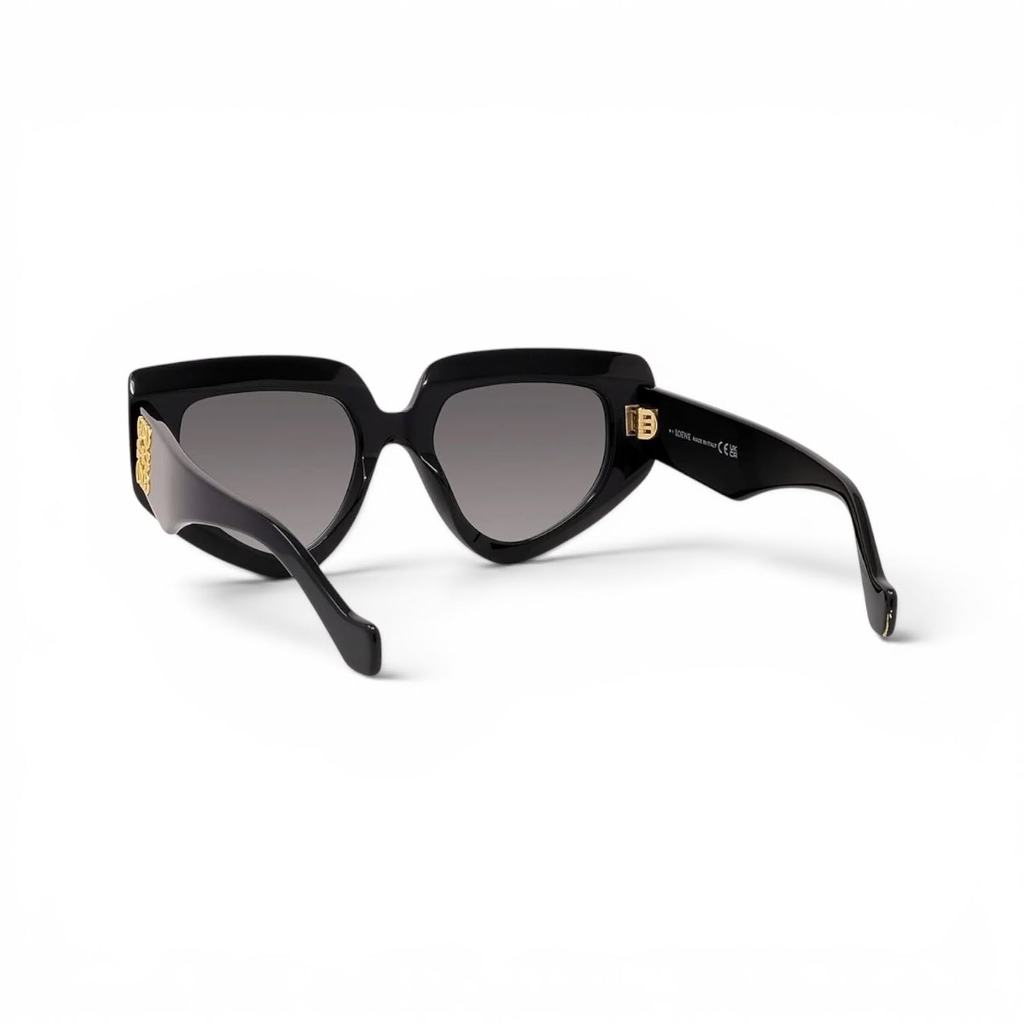 Loewe Occhiali da Sole Cat-Eye Neri con Anagram Oro