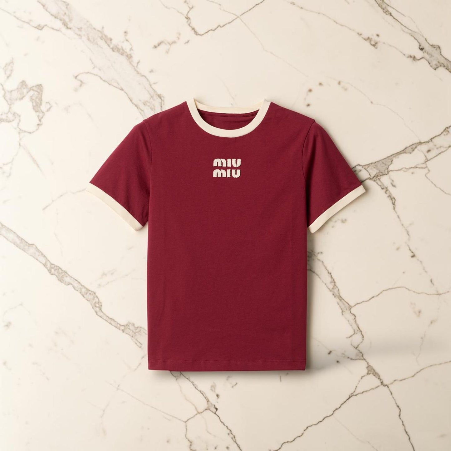 Miu Miu T-shirt bordeaux