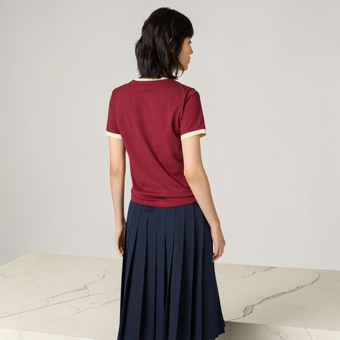 Miu Miu T-shirt bordeaux