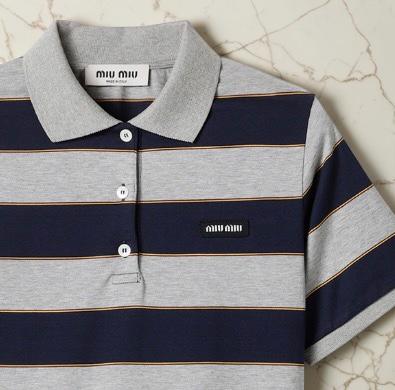 Miu Miu T shirt Grigio e Blu