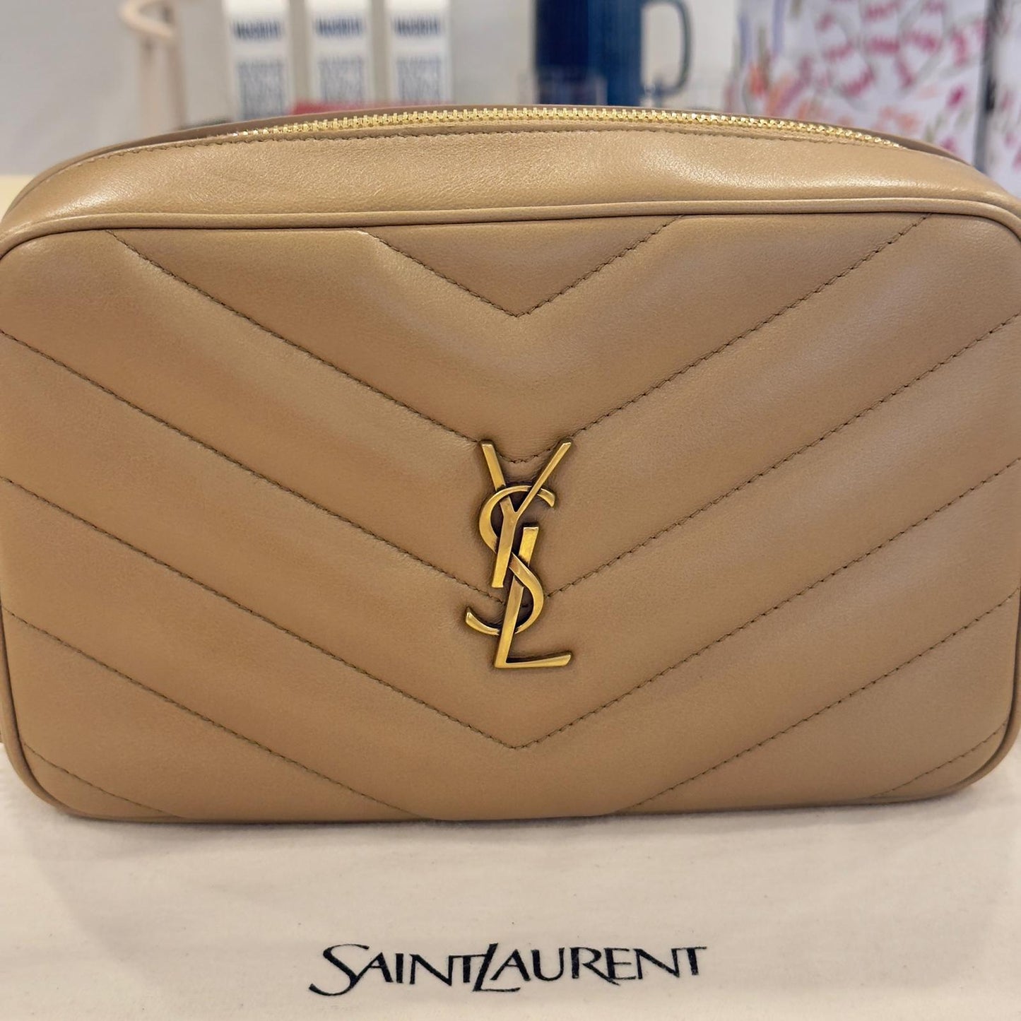 Saint Laurent Camera Bag Lou Lou beige