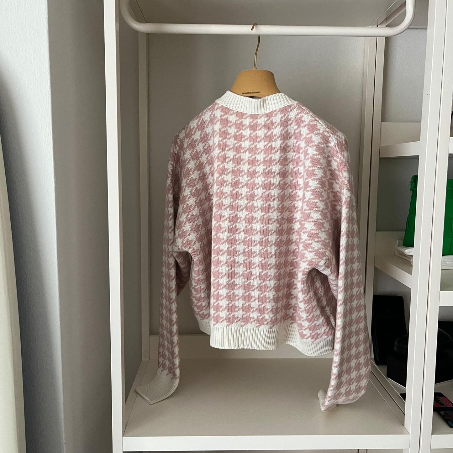 Miu Miu cardigan rosa e avorio