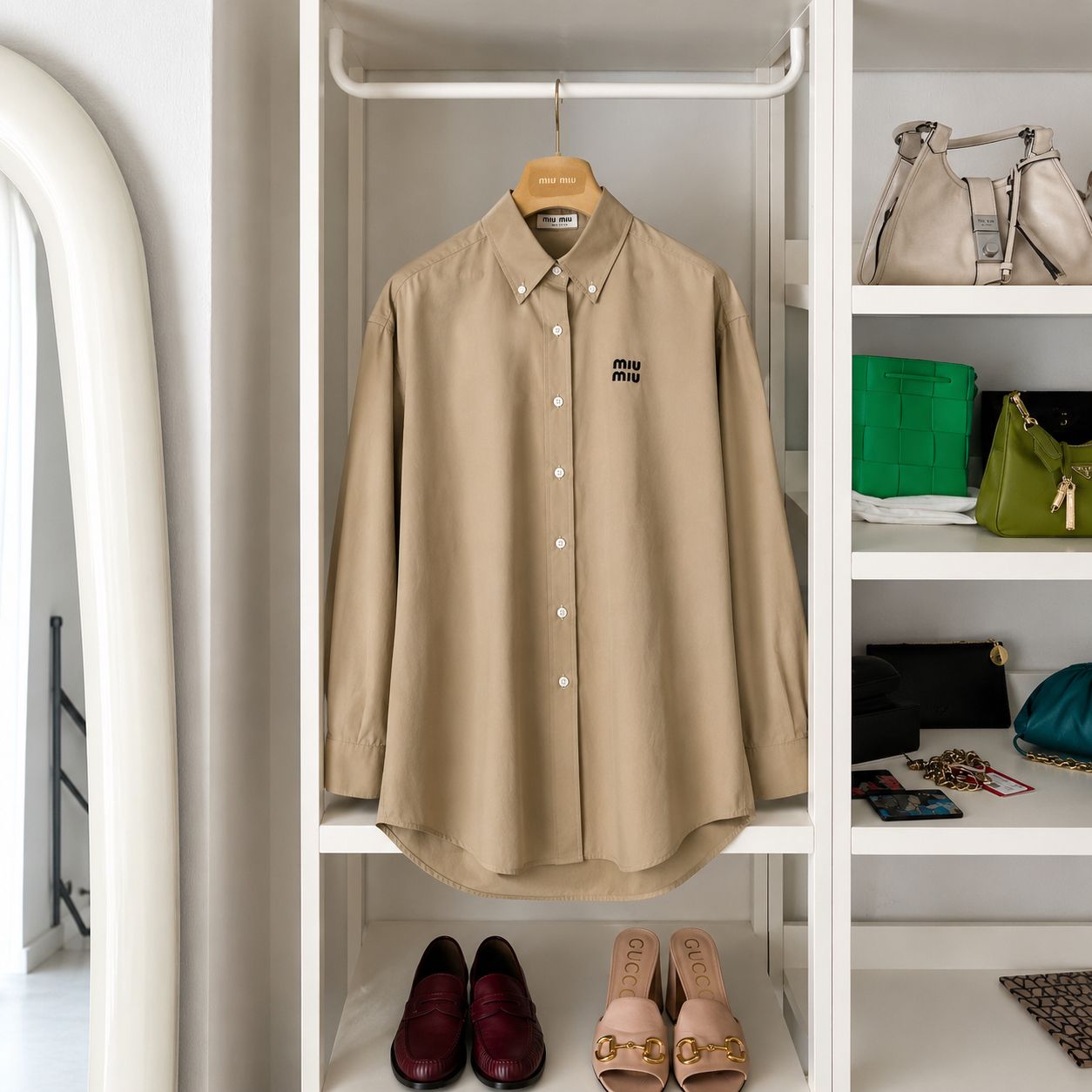 Miu Miu camicia beige