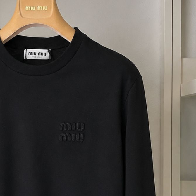 Miu Miu T-shirt maniche lunghe