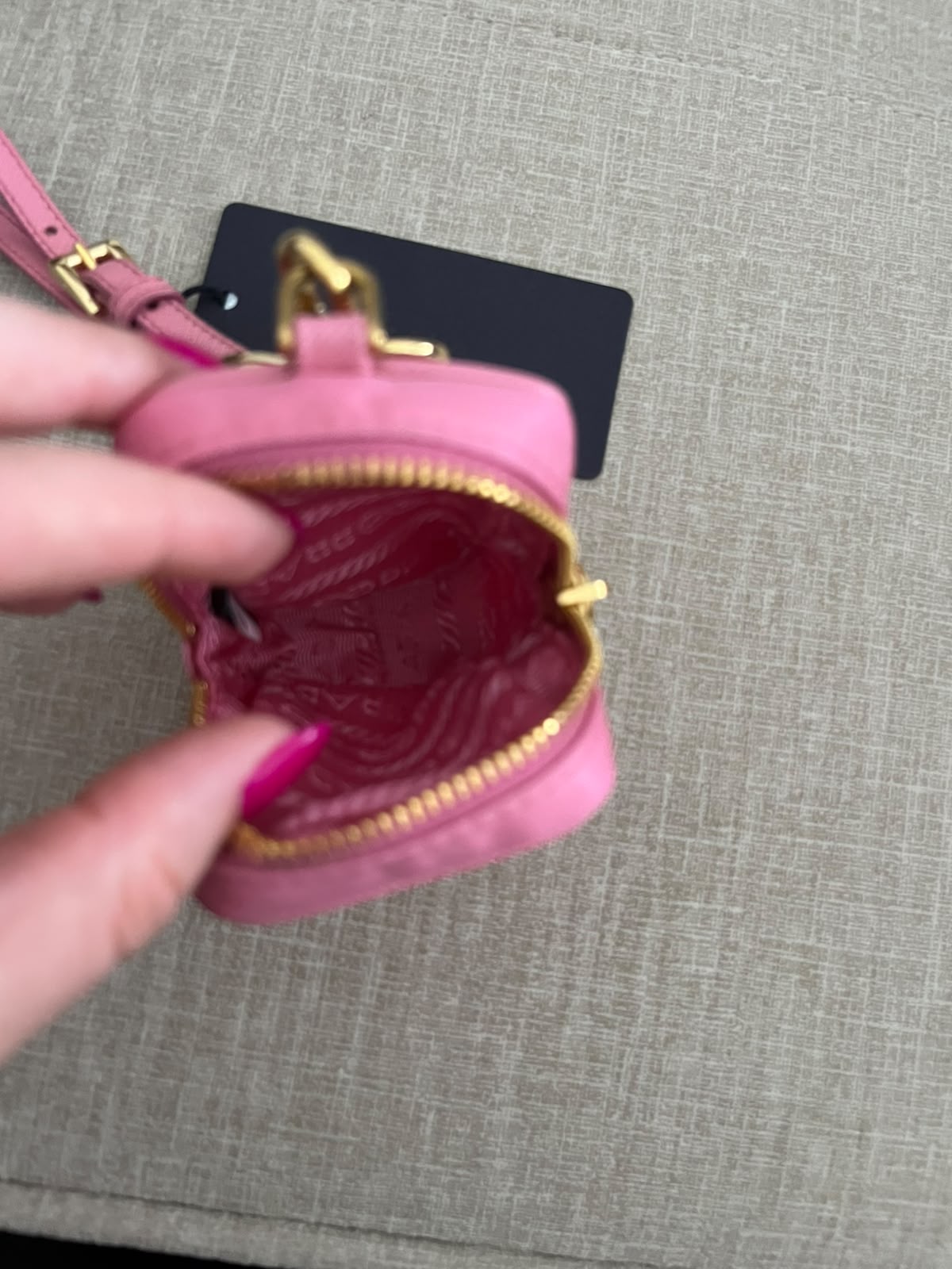 Prada portachiavi rosa