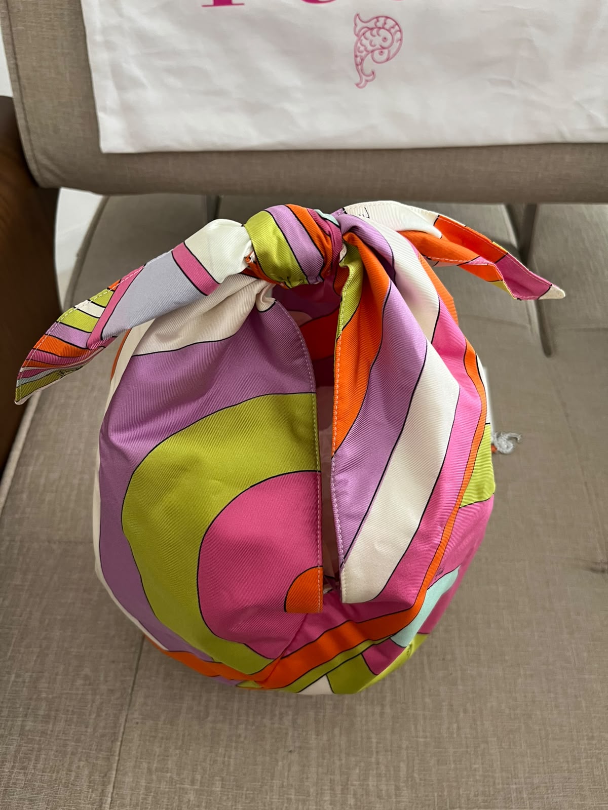 Pucci Borsa Bucket in vimini e tessuto