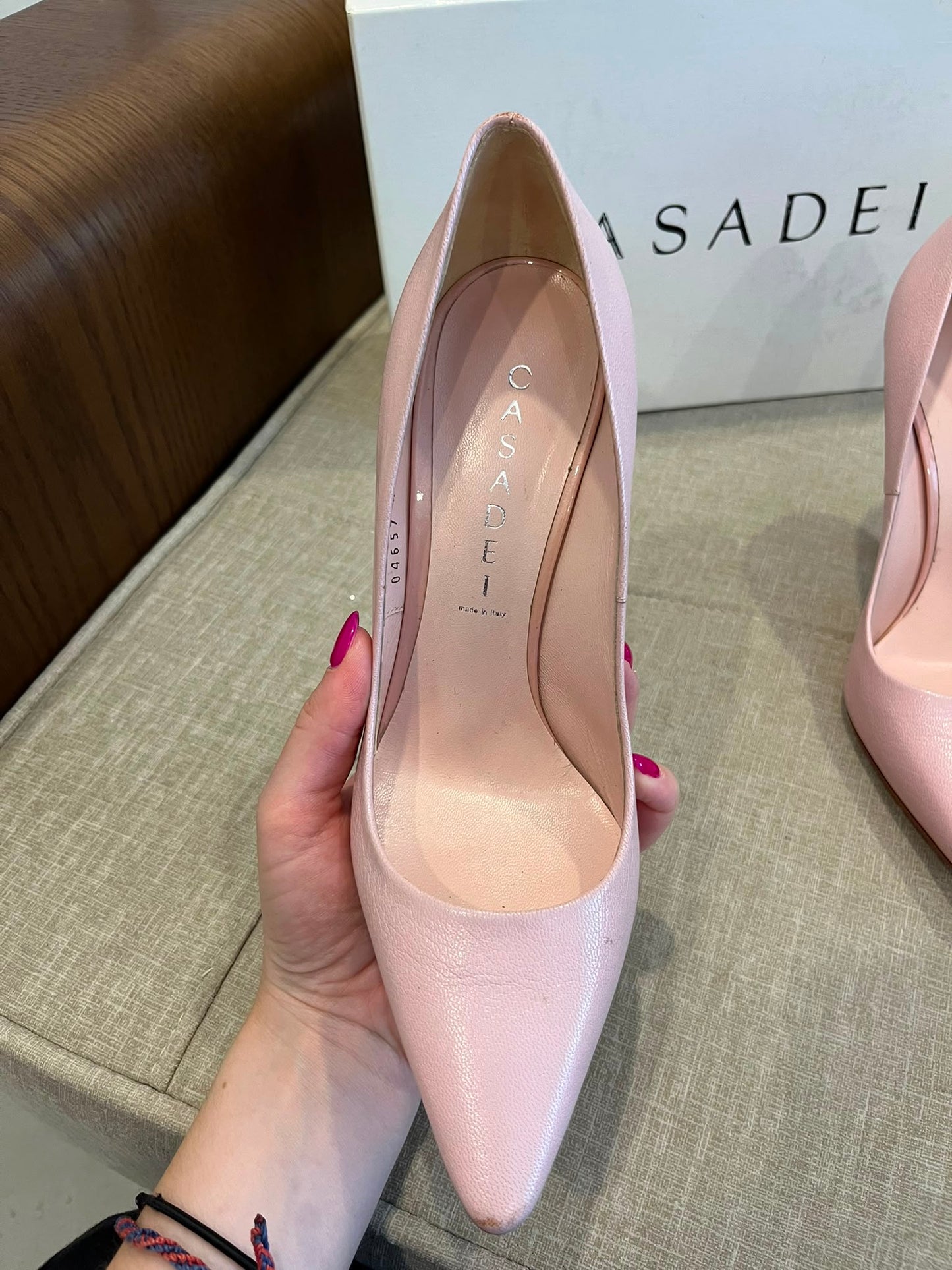 Casadei décolleté rosa cipria