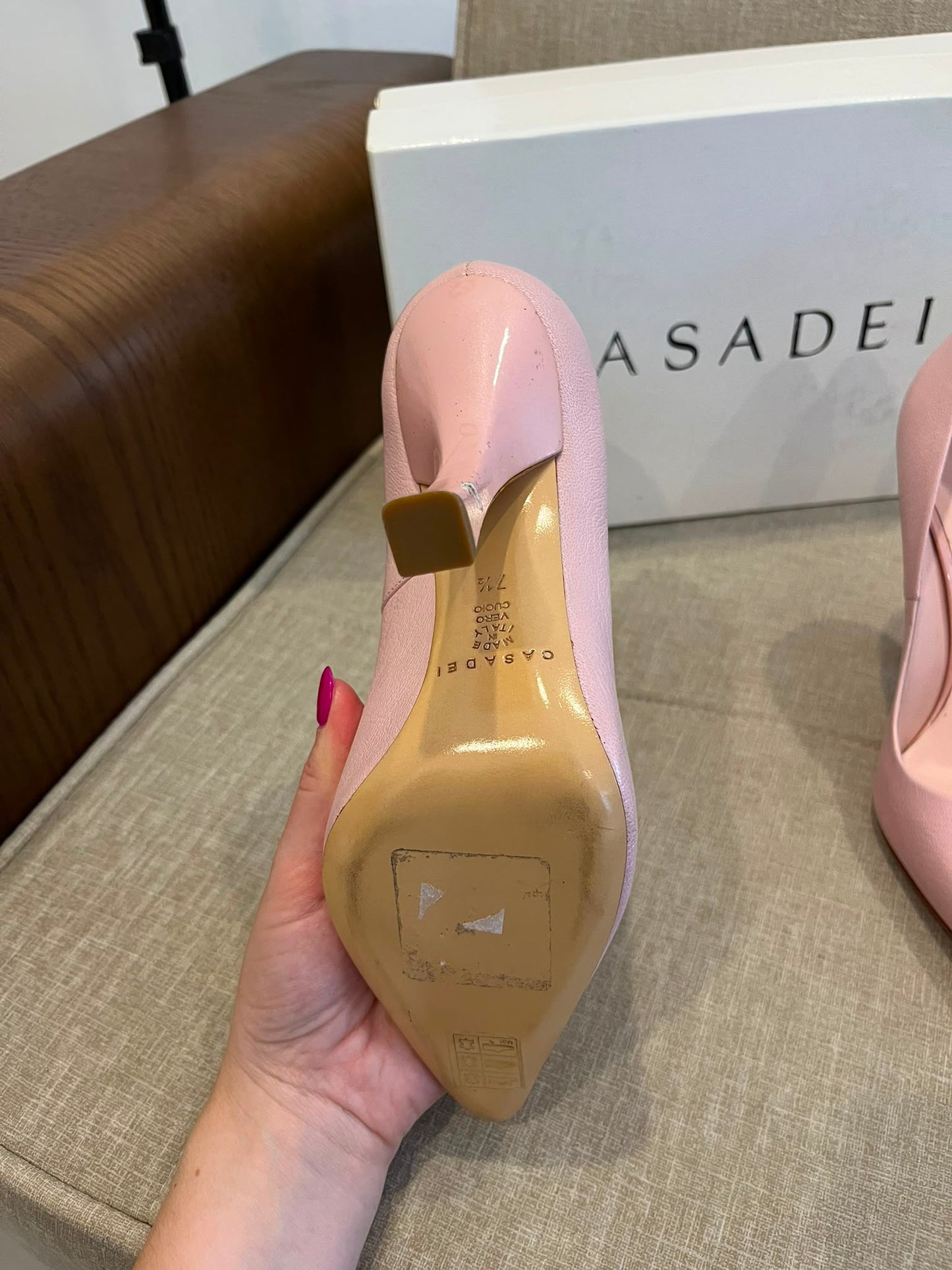 Casadei décolleté rosa cipria
