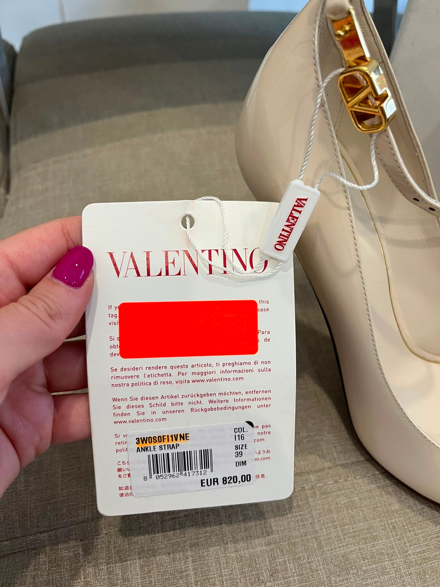 Valentino décolleté bianco
