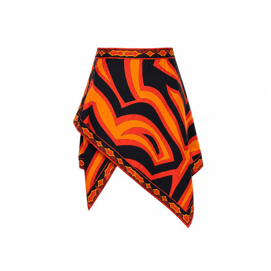 Pucci minigonna rosso e arancione