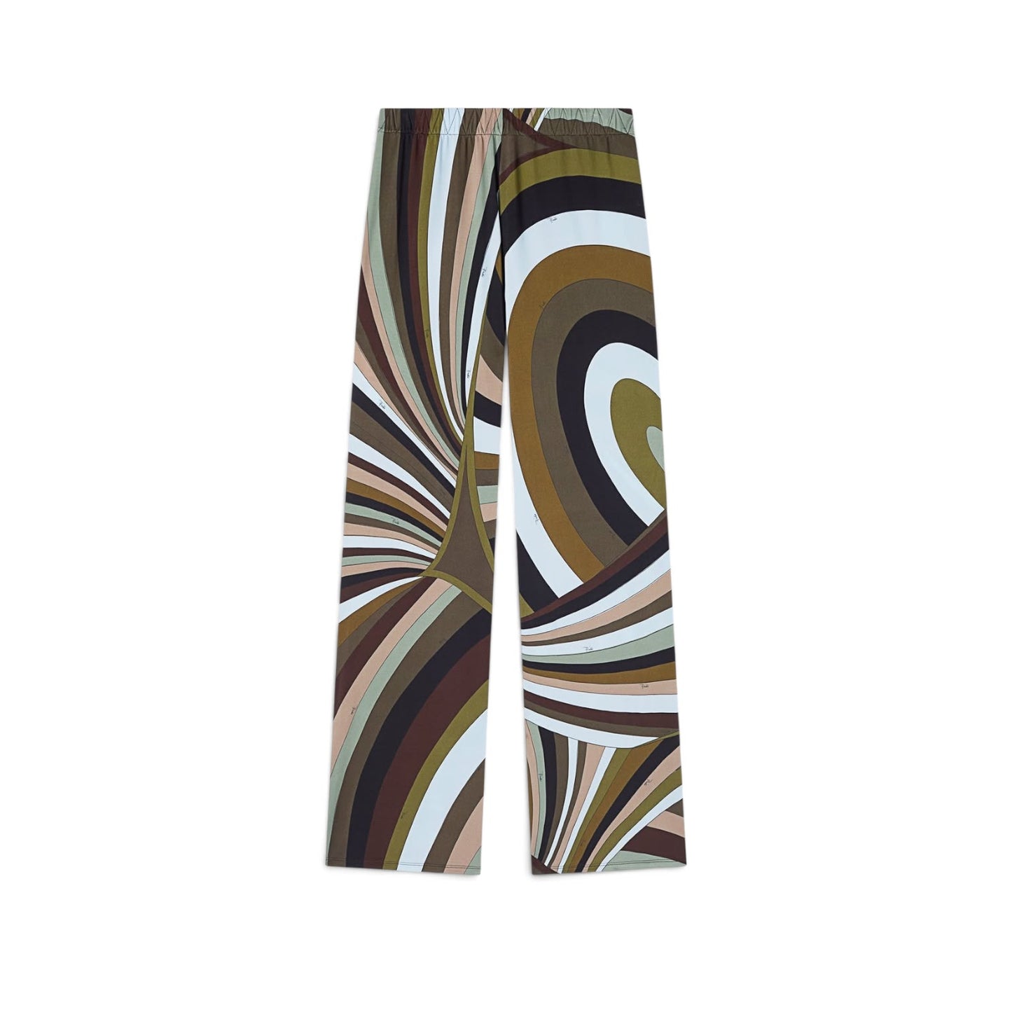 Pucci pantalone palazzo marrone e verde oliva