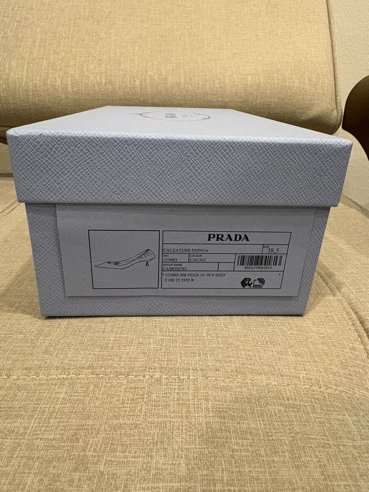 Prada décolleté in pelle scamosciata