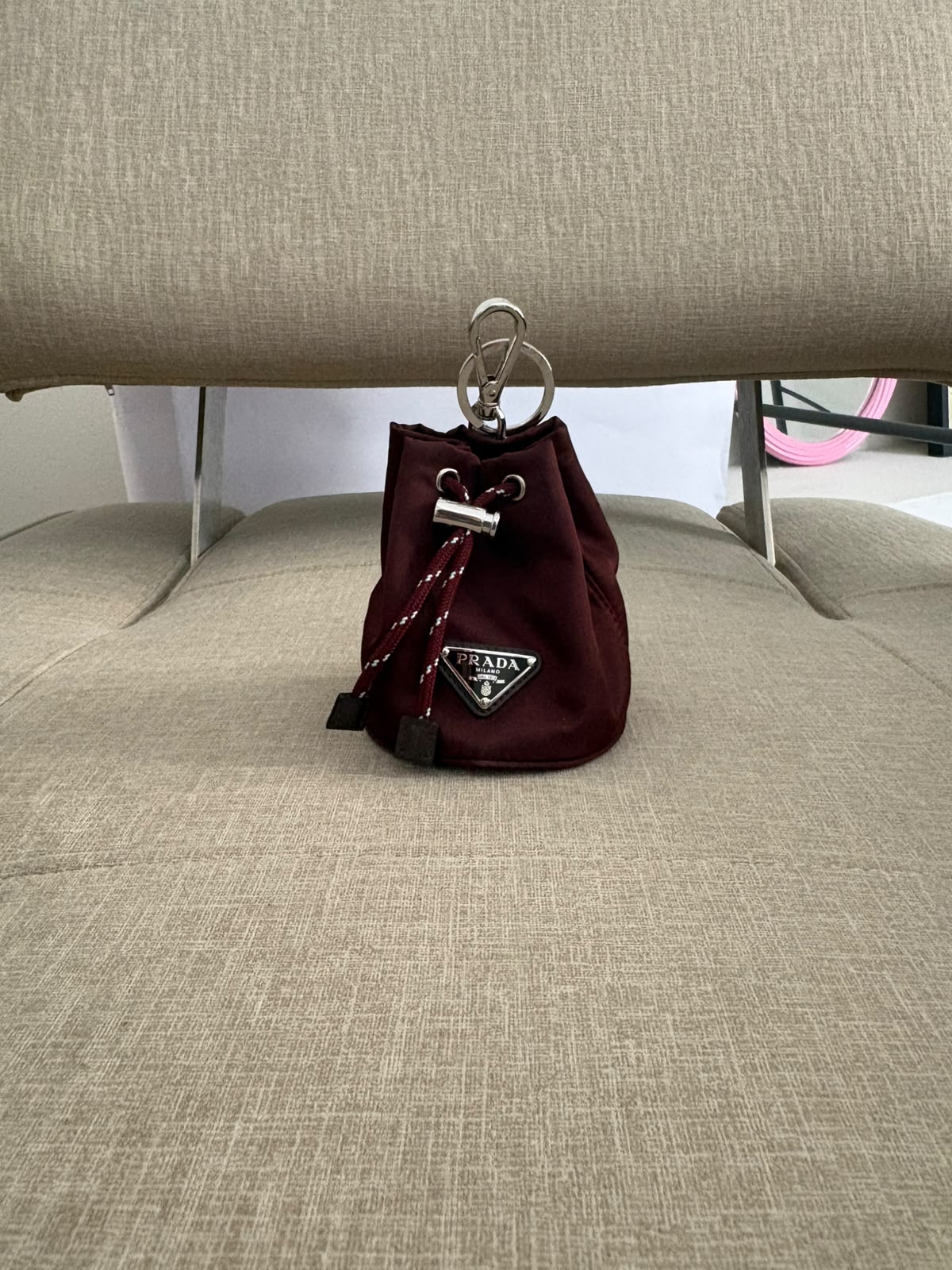 Prada mini pouch bordeaux