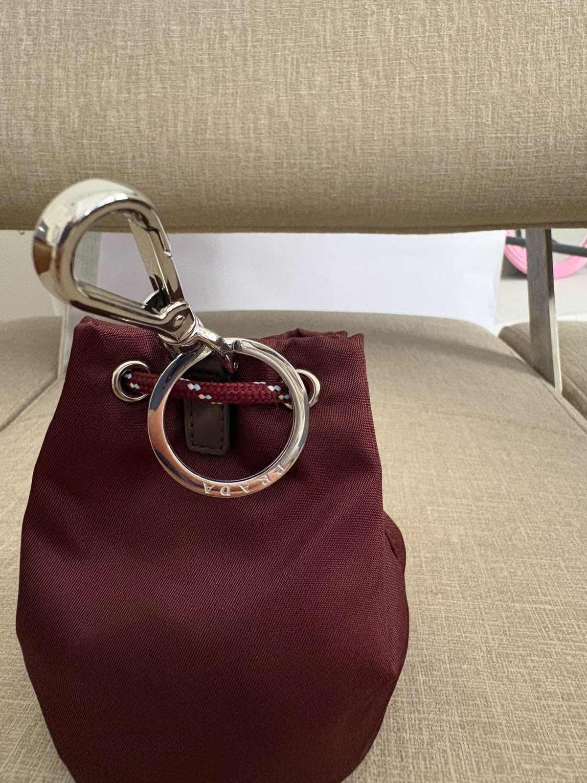 Prada mini pouch bordeaux
