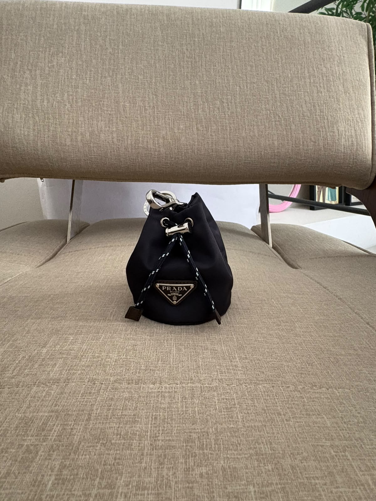 Prada mini pouch blue